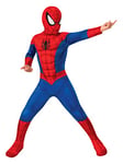 RUBIES - Marvel Officiel - Déguisement enfant Classique Spider-Man - 9/10 ans - Taille 3 à 10 ans - Costume complet combinaison + couvre-bottes + masque. Pour Carnaval, Halloween, Anniversaire