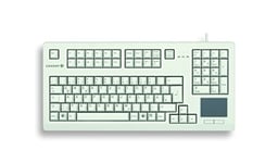 CHERRY G80-11900LUMDE-0 Semi Compact USB Keyboard with Integrated Touchpad - Light Grey