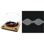 ION Audio Max LP - Vinyl Record Player/Turntable with Built In Speakers, USB Output for Conversion and Three Playback Speeds - Natural Wood Finish & AM [VINYL]