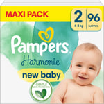 Pampers Harmonie Size 2 engangsbleer 4-8 kg 96 stk.