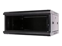 Extralink - Rack Skåp - Väggmontering - Svart - 4U - 19"