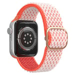 FVKOOG Bandes élastiques en nylon stretch Solo Loop compatibles avec Apple Watch 45 mm, 44 mm, 42 mm, réglables et tressées pour iWatch Série 8/7/6/5/4/3/2/1/SE, pastèque, rouge