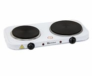 SQ Pro Portable Electric Non Slip Twin Hob, Hot Plate, Cooker-2500W Double plate