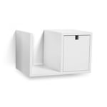 Falsterbo Bedside Table Wall Mounted, White Lacquer, Hvit