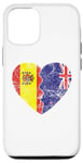 iPhone 13 Pro New Zealander Spanish Flag Heart | Spain New Zealand Roots Case