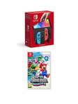 Nintendo Switch Oled Neon Blue/Neon Red Console &Amp; Super Mario Bros. Wonder