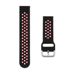 22mm Replacement Silicone Sport Wristband for Samsung Galaxy Watch Black Red
