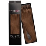 Poze Hairextensions Poze Clip&Go Löshår Äkta 6B Lovely Brown 7 delar/s
