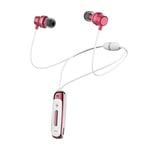 Sport Bluetooth Headset Wireless Stereo Earphone Bluetooth 4.1 Earpiece With Mic Sport Bass Magnetic Necklace Earpiece Ou Rui Ka Ke Ji (Color : Pink)