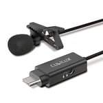 Cubilux USB Type C Lavalier MIC with 3.5mm Monitoring Headphone Jack, Thunderbolt 4/3 Lapel Microphone Compatible with iPad Pro/Air 4/Mini 6 MacBook Pro, Samsung Note 20/10 S21/S20, Pixel 6 5 4 3 2 XL