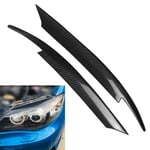 JNSMQC Real Carbon Fiber Car Front Headlight Eyebrows Eyelids Headlight Eye Lids For Subaru Impreza WRX STi X 10th 2008 2011