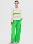 SELECTED FEMME Wide Leg Trousers, Classic Green
