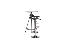 Venture Design Bistro & Jonna bargrupp Svart/svart 2 stolar & bord 60 cm