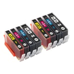 8 Ink Cartridges (Set) for HP Photosmart 5510 5510e 5512 5514 5515 5520 5522