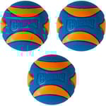 ChuckIt! Ultra Squeaker Ball Hundeleksak Boll Hållbar Gummi Pipboll Chuck It Launcher Kompatibel Leksak För Hundar, 3-pack, Medium
