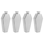 4x Mini Hip Flask 100ml Personifierad Kistaformad Rostfritt Stål Bärbar Flagon Vinflaska Bartillbehör