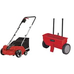 Einhell GC-SA 1231/1 Electric 2-in-1 Scarifier and Lawn Aerator | 1200W, 28L Catch Bag, Adjustable Working Depth & GC-SR 12 Multi Purpose Spreader | 12L, 45cm Scatter Width