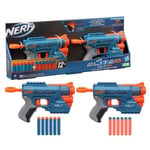 2 Pack Nerf Elite 2.0 Volt SD-1 Blasters Guns + 12  Foam Darts Toy