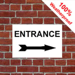 Signs for Shop and buisiness Entrance Exit No Entry This Way Arrow Social Distance (Extra Large Vinyl Sticker 5119 Entrance Right)