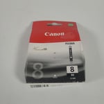 Genuine Canon 8 Black Ink Cartridge CLI-8BK Pixma Brand New