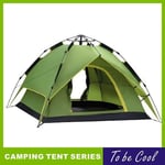 LONGGG Automatic Tent 3-4 People Double Tent Free To Build Waterproof And Windproof Warm Tent Outdoor 绿