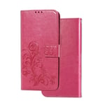 BRAND SET Wallet Cases for OPPO A94 5G/OPPO F19 Pro+ 5G Leather Cover Magnetic Closure and Flip Stand Case, Premium 3D Vintage Elegant Print Phone Cases for OPPO A94 5G/OPPO F19 Pro+ 5G-Red