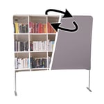 Manfrotto Video Conference Background - Collapsible Aluminium Frame with a Double Sided Cover: Grey / Bookcase - 2m x 2m - MLVC2201GBOOK