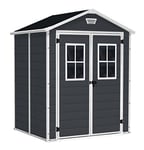 KETER 12-938205 Chalet et Jardin Abri en Résine Premium 65Dd Ant, Anthracite, 185 x 152 x 226 cm