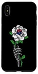 Coque pour iPhone XS Max Rose corée du Sud avec racines squelette du drapeau coréen
