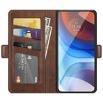 HualuBro OPPO A54 5G / OPPO A74 5G / OPPO A93 5G Case Wallet, Premium PU Leather Magnetic Full Body Shockproof Stand Folio Flip Case Cover with Card Holder for OPPO A54 5G Phone Case - Brown