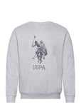 Uspa Sweat O Neck Frejlev Men *Villkorat Erbjudande Sweat-shirt Tröja Grå U.S. Polo Assn.