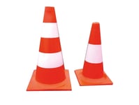 Mega Trafikkon Vit Och Orange 50Cm Reflekterande - 35587