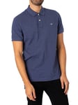 GANTRegular Shield Pique Polo Shirt - Dark Jeans Blue Melange