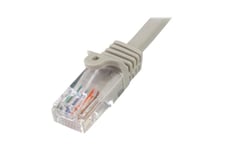 StarTech.com 2m Gray Cat5e / Cat 5 Snagless Patch Cable - patchkabel - 2 m - grå