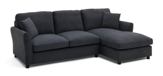 Argos Home Aleeza Fabric Right Hand Corner Sofa - Charcoal