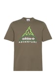 Adidas Adventure Graphic T-Shirt Sport T-shirts Short-sleeved Green Adidas Originals