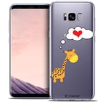 Caseink - Coque Housse Etui pour Samsung Galaxy S8+/ Plus (G955) [Crystal Gel Motif HD Collection Love Saint Valentin Design Girafe Amoureuse - Souple - Ultra Fin - Imprimé en France]