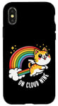 iPhone X/XS 9th Birthday Funny Cat Rainbow On Cloud Nine Case