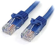 StarTech.com Câble Ethernet RJ45PATCH6 Cat5e 1,8 m, bleu, câble de brassage, câble CAT5e sans accroc, câble réseau court, cordon Ethernet, câble Cat 5e