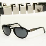 Gianni Versace 1996 Mens Vintage Black Pilot Sunglasses Meander MOD 535 COL 852