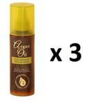 3 x Heat Defence Protector Leave In Spray With Moroccan Argan Oil Extract-150ml