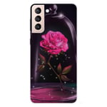 Samsung Galaxy S22 5G - Flexibelt gummiskal Tryckt design Rose