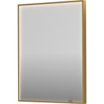 Sanibell Ink SP19 speil med lys, dimbar, duggfri, børstet matt gull, 60x80 cm