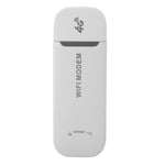 4G USB Portable WiFi Plug and Play Internet haut d&eacute;bit Partage multi-utilisateurs Carte SIM standard ins&eacute;r&eacute;e Hotspot de voyage portable Blanc