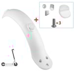 Bakre Stänkskydd, Gummistoppare & Skruvar till Xiaomi MiJia M365/Essential/1S Scooter/Pro 2/Xiaomi Mi Electric Scooter 3 - Vit
