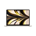 MacBook Air M2 (2022) 13.6', 3.5 GHz 256 Go 8 Go Apple GPU 8, Lumière stellaire - QWERTY - Anglais, Italien - Neuf