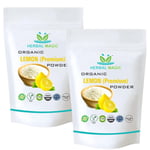 Herbal Magic (Premium) Lemon Powder, No Added Preservatives, No Chemical Processing, Made from Lemons (Lemon Powder - 200g)