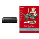 Canon PIXMA PRO-200 & MP101 Matte Photo Paper (A4, 170GSM, 50 Sheets), Black