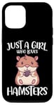 Coque pour iPhone 12/12 Pro Just A Girl Who Loves Hamster doré pour rongeur