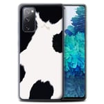 Phone Case compatible with Samsung Galaxy S20 FE Fashion Animal Print Pattern Black/White Cow Transparent Clear Ultra Soft Flexi Silicone Gel/TPU Bumper Cover